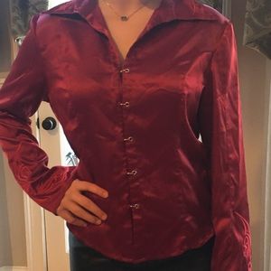 Harley Davidson 🏍⛽️ Blouse Size XL** ** Deep  Red